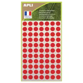 462 pastilles de signalisation rondes,&Oslash; 8 mm, rouge, 100% recycl&eacute; 