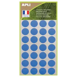 Pastilles de signalisation recycl&eacute;es - &Oslash;15 mm - Bleu - APLI 