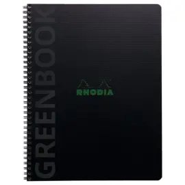 Cahier polypropyl&egrave;ne recycl&eacute; - 160 pages-  A4+ 5x5 - Noir - RHODIA 