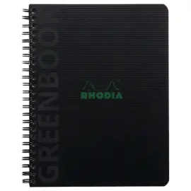 Cahier Rhodia polypropyl&egrave;ne recycl&eacute; - 160 pages A5+ - Noir - RHODIA 