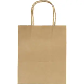 Sac en papier kraft 125 g Folia  - 18 x21 x8 cm - kraft - lot de 20 