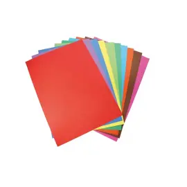 Papier dessin 25 x 35 cm 220 g 10 coloris assortis - lot de 250 - Folia 