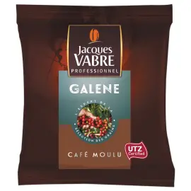 80 Maxi doses caf&eacute; moulu Gal&egrave;ne - Pour cafeti&egrave;res 1.5L - JACQUES VABRE 
