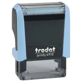 Tampon TRODAT Printy 2L 4910 personnalisable - Bleu pastel 