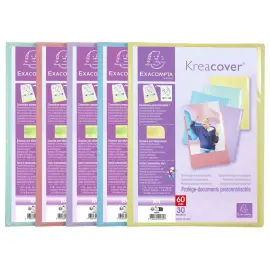 Prot&egrave;ge-documents personnalisables Kreacover Pastel - 30 poches - EXACOMPTA 