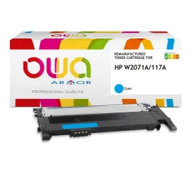 Toner &eacute;q. HP W2071A - Maxi capacit&eacute; - Cyan - OWA 