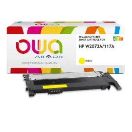 Toner &eacute;q. HP W2072A - Maxi capacit&eacute; - Jaune - OWA 
