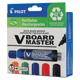 5 marqueurs PILOT V-Board Master Begreen- Pointe ogive 