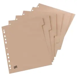 Jeu d'intercalaires - Touareg - carte lustr&eacute;e - 6 onglets - OXFORD 
