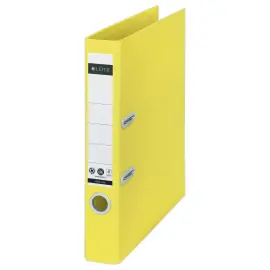 Classeurs &agrave; levier 180&deg; Recycl&eacute; A4 - Dos 5 cm - jaune - LEITZ 