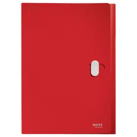 Trieur extensible en PP recycl&eacute; - 6 compartiments - Rouge - LEITZ 
