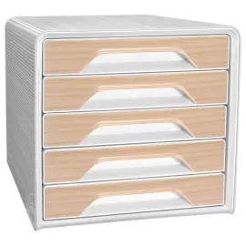 Module de classement 5 tiroirs SMOOVE - H&ecirc;tre - CEP 