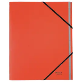 Trieur avec &eacute;lastiques LEITZ 12 touches - 100% recycl&eacute; - Rouge 