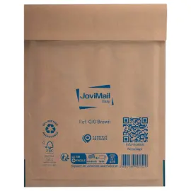100 pochettes matelass&eacute;es kraft recycl&eacute; &agrave; bulles d'air 150X210 mm 