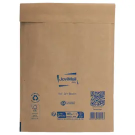 100 pochettes matelass&eacute;es kraft recycl&eacute;es &agrave; bulles d'air 180X260 mm 