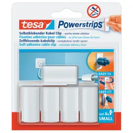 5 fixations pour c&acirc;bles + 6 mini powerstrips 