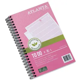 Carnet Atlanta " To do " - 19,5 x 12,5 cm -  Rose - Djois 