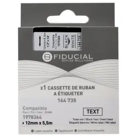 Ruban K7 pour titreuse DYMO 1978364 DURABLE 12mmx5.5m B/W 