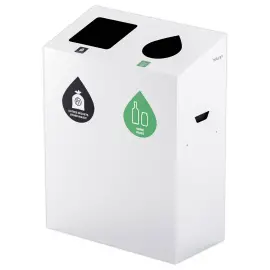 Poubelle 2 flux 110L 
