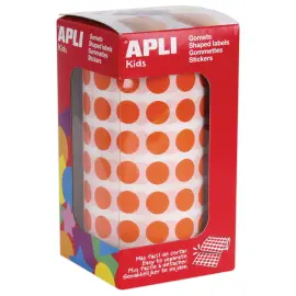 Rouleau de 5192 pastilles gommettes rondes - &Oslash; 10,5 mm - Orange - Apli 