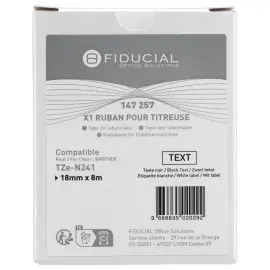 Ruban comp BROTHER TZE N241 cassette 18 mm Noir / blanc 
