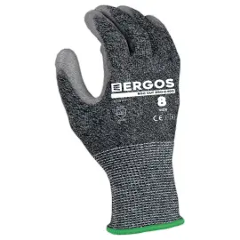 10 paires de gants nylon fibres gris 