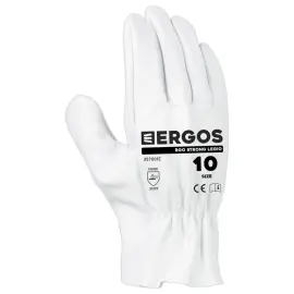12 Gants de manutention lourde 357001E NATUREL ERGOS - Taille 7 - RG 