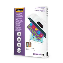100 Pochettes de plastification mates - A4 - Recycl&eacute;es - Fellowes 