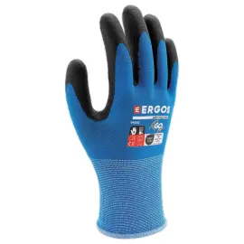 12 paires de gants 398082 bleu/noir - ERGOS - Taille 8 - RG 