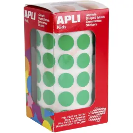168 pastilles gommettes de signalisation rondes -  &Oslash;15 mm - jaune - APLI 