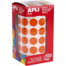 168 pastilles gommettes de signalisation rondes -  &Oslash;15 mm - jaune - APLI 
