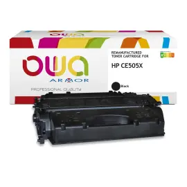 Toner &eacute;quivalent HP CE505X tr&egrave;s haute capacit&eacute; - Noir - Owa 