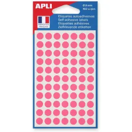 Pastilles gommettes de signalisation rondes - &Oslash; 8 mm - rouge - APLI 