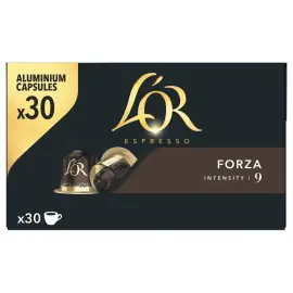 30 Capsules de caf&eacute; Espresso Forza - Compatibles Nespresso - L'Or 