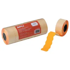 6 Rouleaux de 1000 &eacute;tiquettes oranges 26x16 mm pour pince 146493 