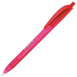 Stylo-bille triangulaire r&eacute;tractable pointe moyenne 1 mm rouge 