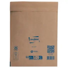 100 Pochette matelass&eacute;e Kraft recycl&eacute; 140gr 18x26 cm 