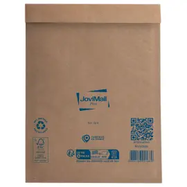 100 Pochette &agrave; bulles d'air Kraft recycl&eacute; 140gr 24x33 cm 