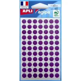 Pastilles gommettes de signalisation rondes - &Oslash; 8 mm - rouge - APLI 
