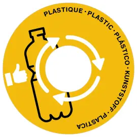 couvercle de tri selectif jaune 