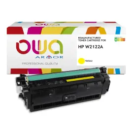 Toner &eacute;quivalent HP W2122A - Jaune - Owa 