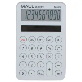 Calculatrice de poche ECO DESIGN MD1 - Solaire - 10 chiffres - Blanc - Maul 