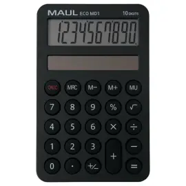 Calculatrice de poche ECO DESIGN MD1 - Solaire - 10 chiffres - Noir - Maul 