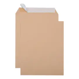 250 Pochettes kraft brun B4 250x353 mm 90gferm. silicon&eacute;e 