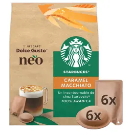 6 Dosettes de caf&eacute; Caramel Macchiato Starbucks NEO par Dolce gusto 