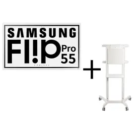 Ecran Flip 55" Samsung + support &agrave; roulettes Neomounts 