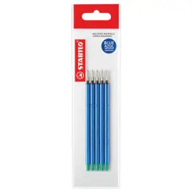 5 Recharges STABILO marathon - bleu 