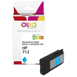 Cartouche jet d'encre compatible HP 712 Cyan 