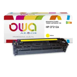 Toner &eacute;quivalent HP CF212A - Jaune - Owa 