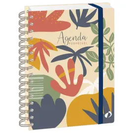 Agenda 21 perp&eacute;tuel semainier S Eterny Fleurs - Fran&ccedil;ais 
